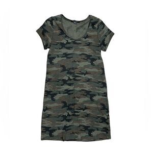 Camo Cotton T Shirt Dress Short Sleeve